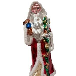 Santa With Toys Mercury Glass 12 1/2 inch Table top Xmas  Midwest of Canon Falls